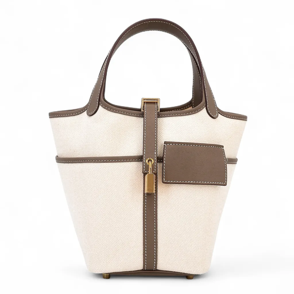 Picotin Lock PM Cargo Etoupe (18) Ecru