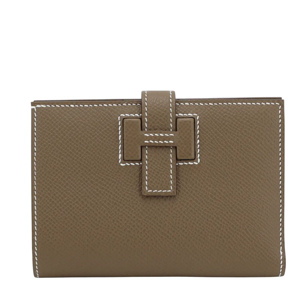 New H Passant Compact Wallet Etoupe (18)