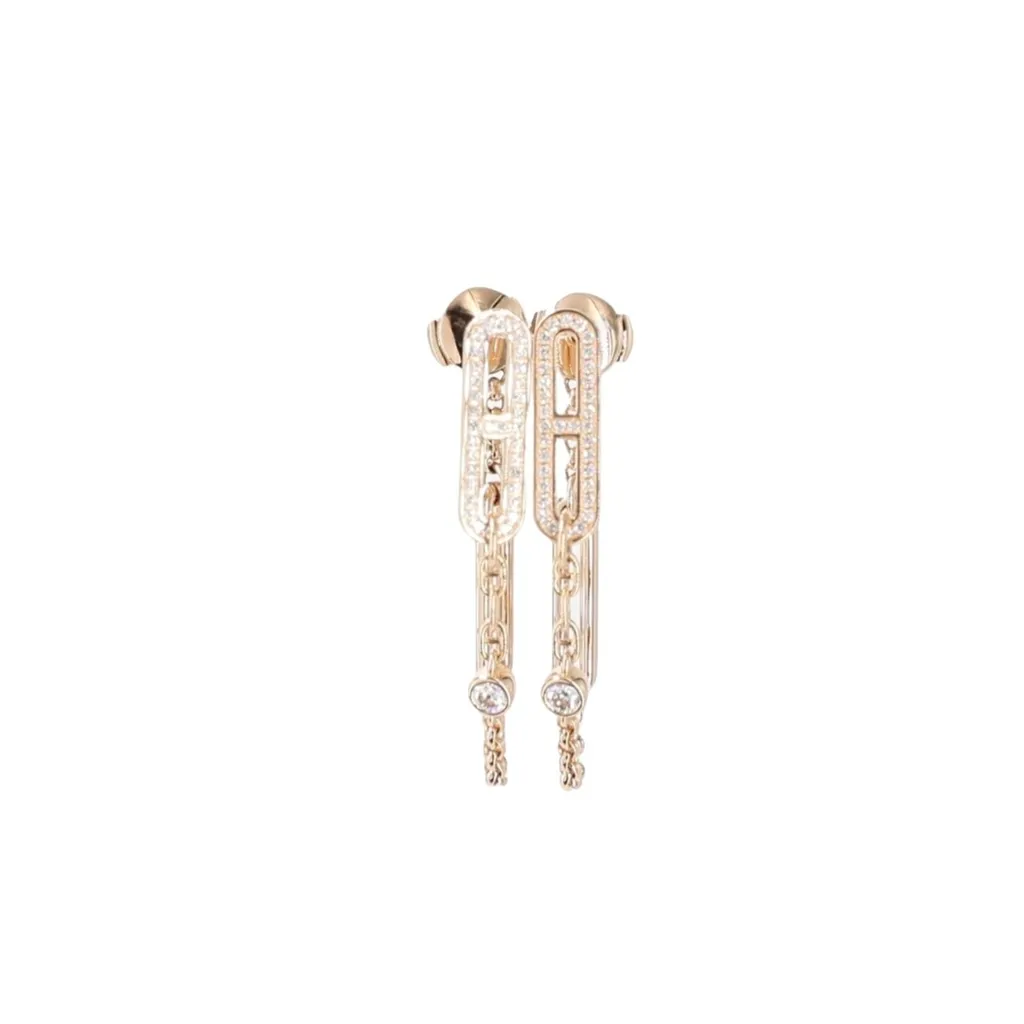 Earrings Chaine d'Ancre Chaos Rose Gold