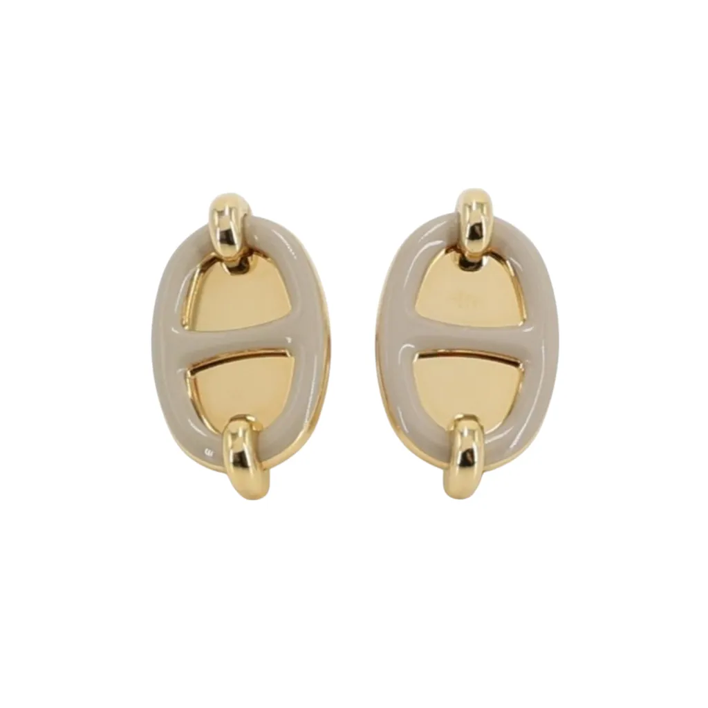 Mini Maillon earrings Marron Glace