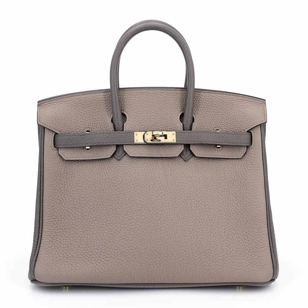 Birkin 25 Gris Tourterelle (81) Etain (8F)