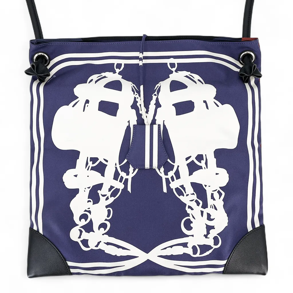 Silk City PM Bleu en Soie Blue