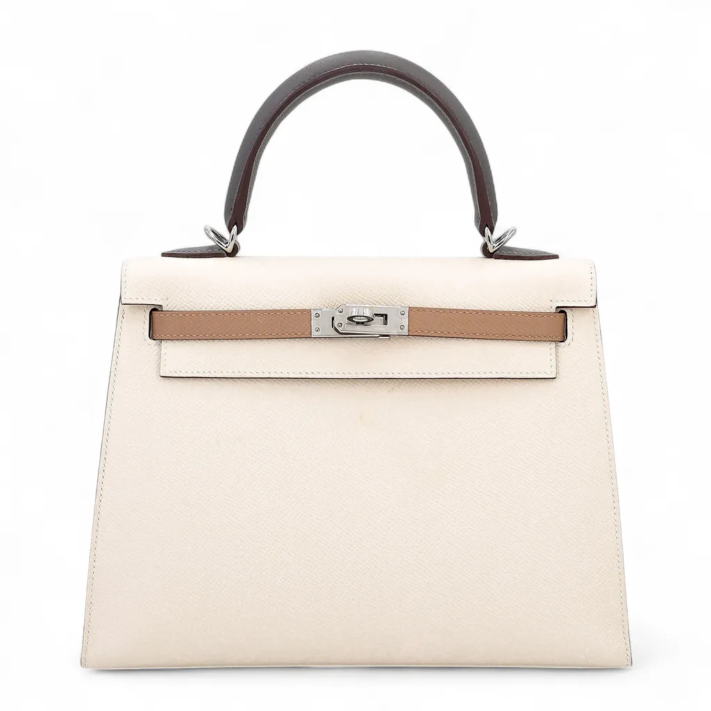 Kelly 25 Sellier Gris Meyer (0L) Chai (0M) Nata (I2)