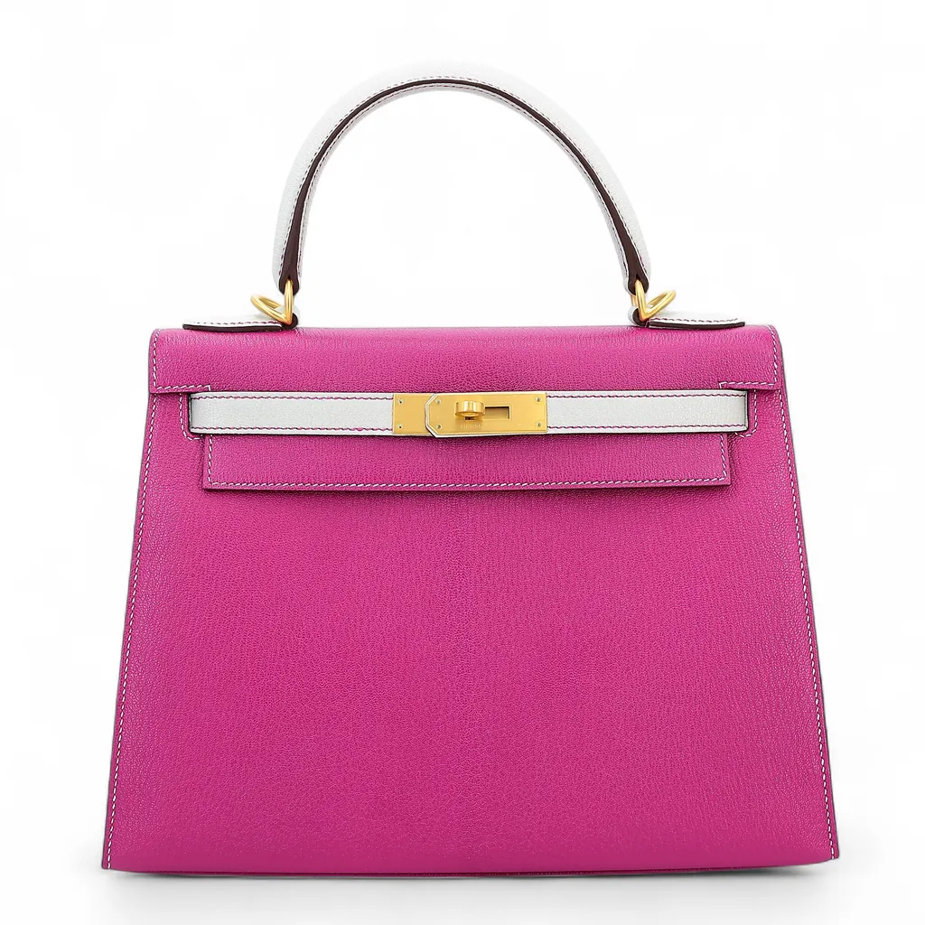Kelly 28 Sellier HSS Gris Perle (80) Rose Purple (L3)