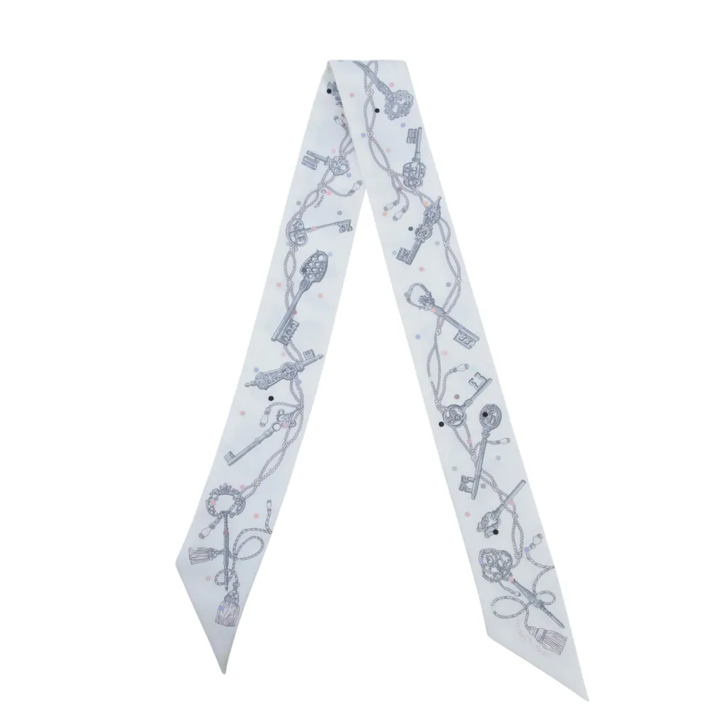 Twilly  Les Cles a Pois 絲帶 白色