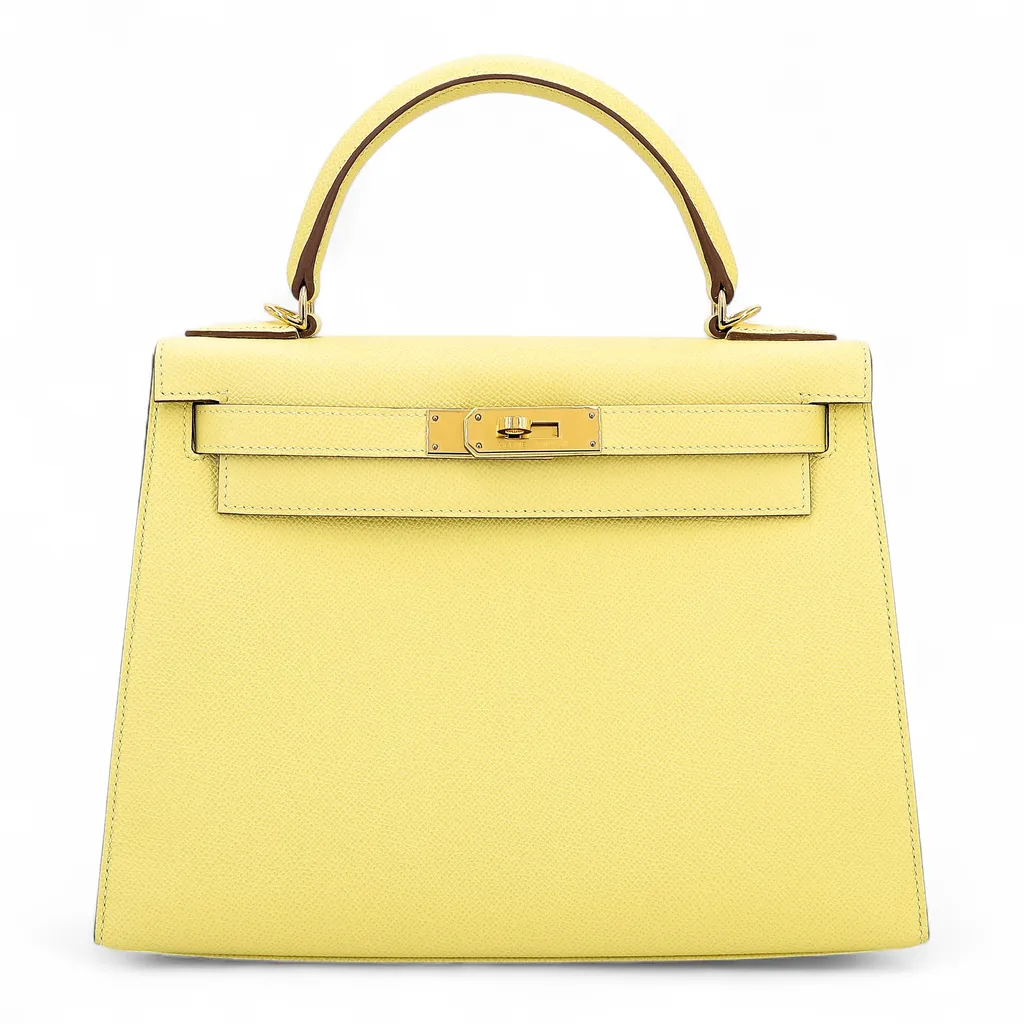 Kelly 28 Sellier Jaune Poussin (1Z)