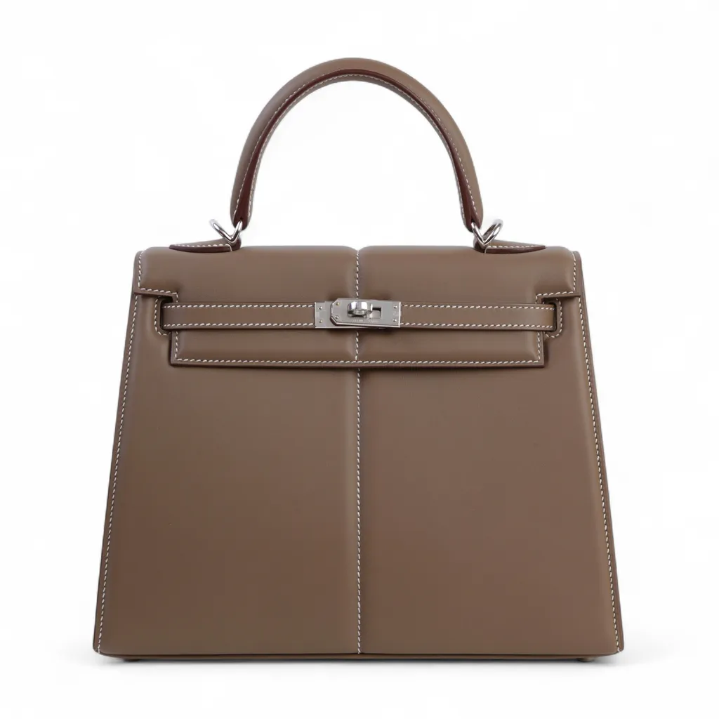 Kelly 25 Padded Sellier Etoupe (18)