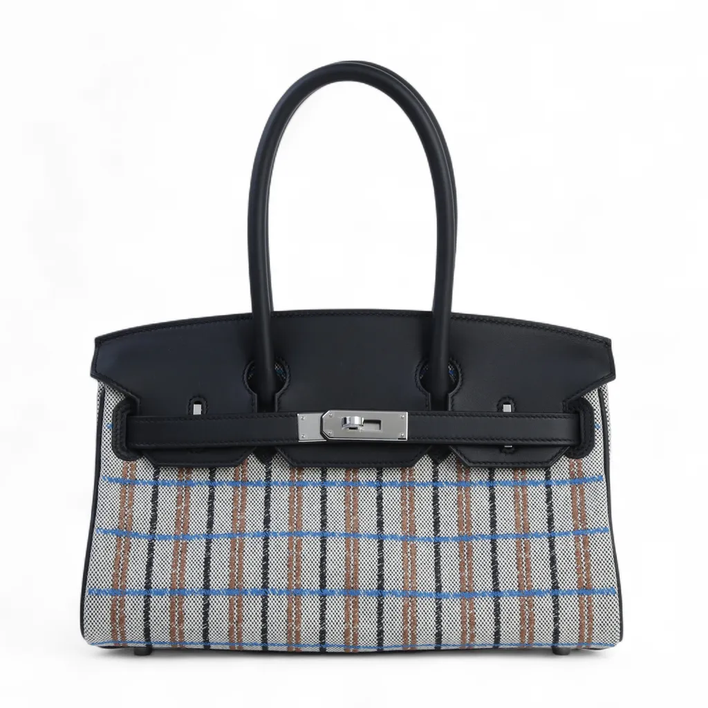 Birkin Shoulder Light 29 Ecru Orange Black (89) Blue