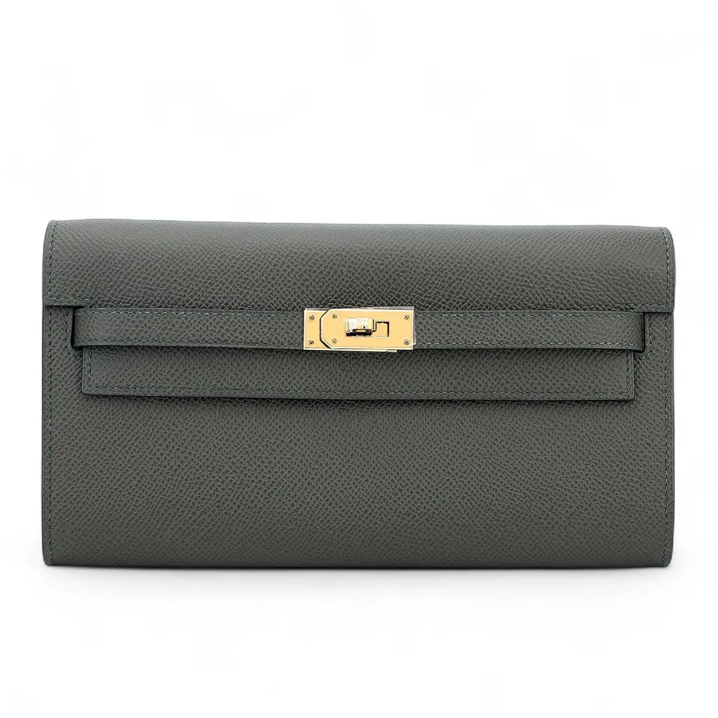 Kelly To Go Wallet Vert de Gris (C6)