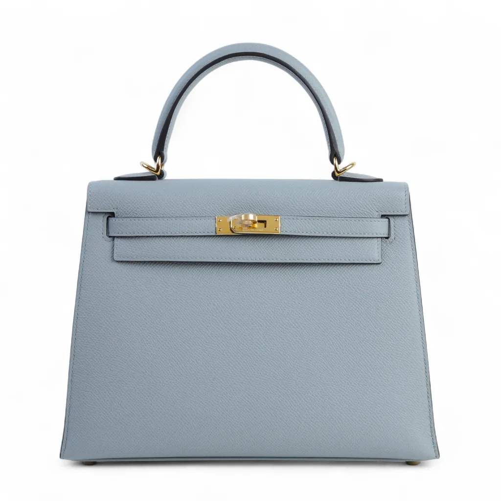 Kelly 25 Sellier Bleu Glacier (8U)