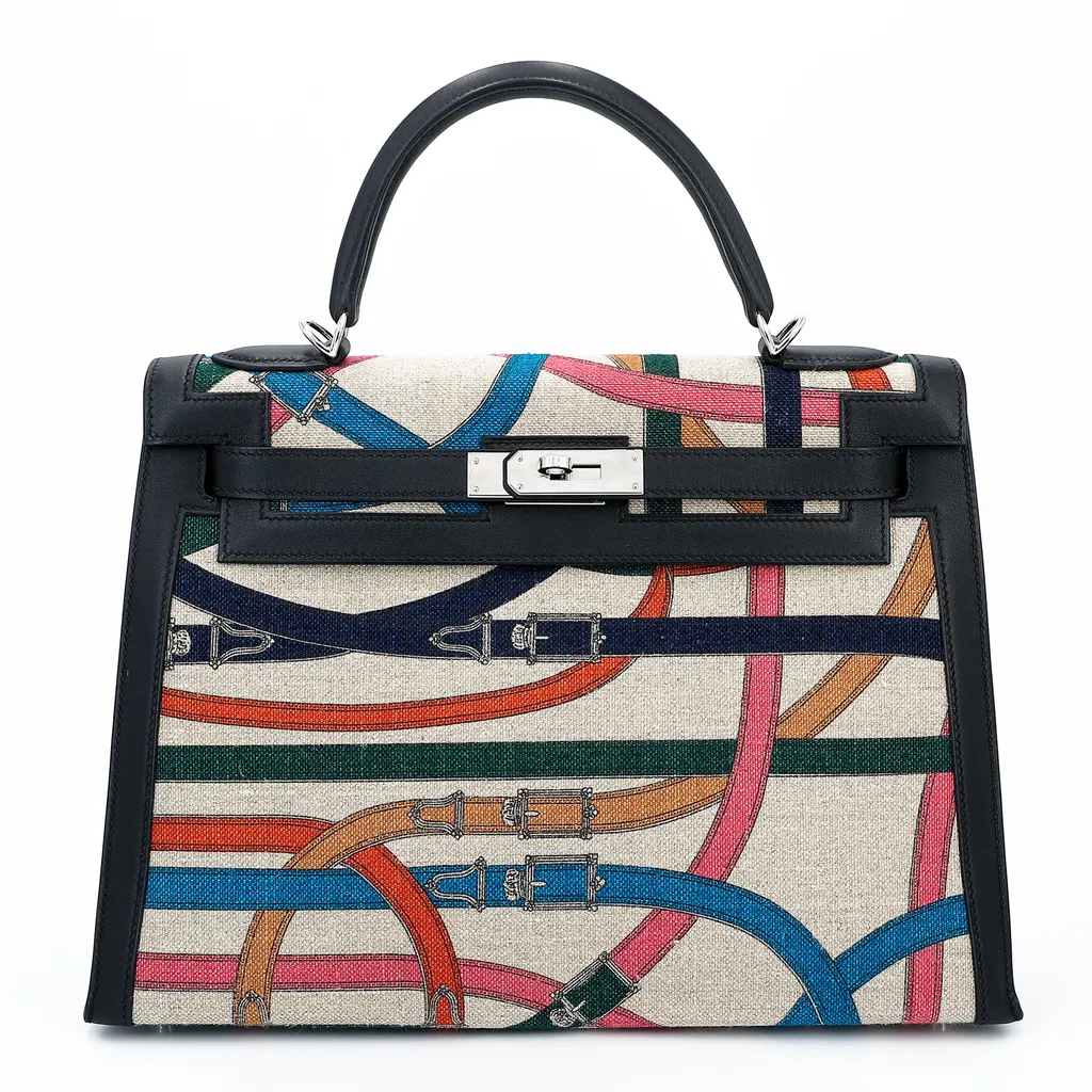 Kelly 32 Cavalcadour Toile de Camp  Black (89)