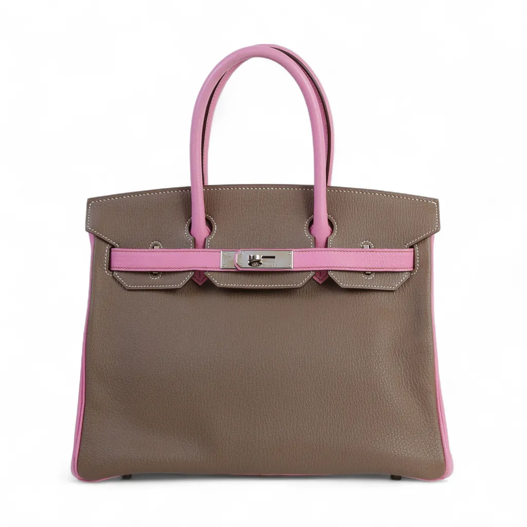 Birkin 30 Etoupe (18) Pink (5P)