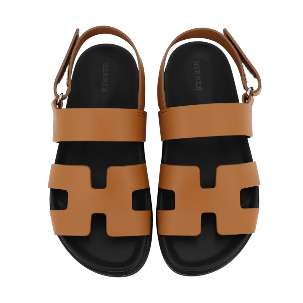 ランク N 新品 HERMÈS エルメス サンダル ジニアス ナチュラル