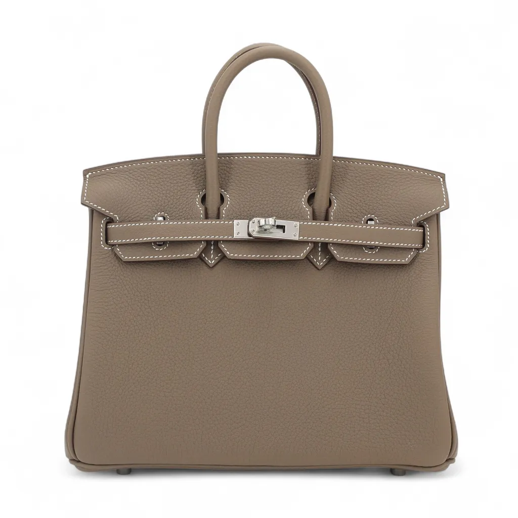 Birkin 25 Verso Etoupe (18) Marron Fonce (45)