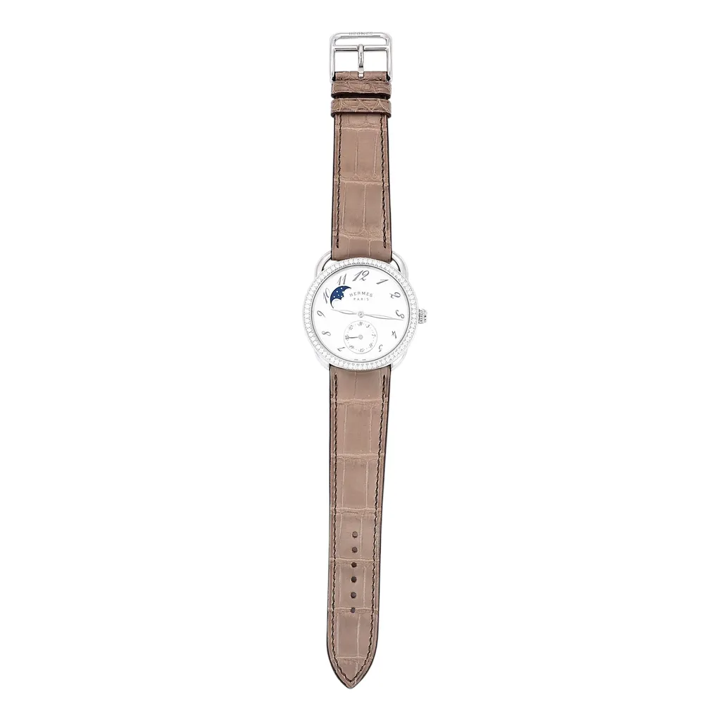 Arceau Petite Lune watch Large model 38mm Gris Elephant (8C)