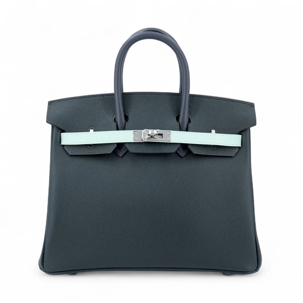 Birkin 25 Vert Fonce (67) Vert Peppermint (N3) Ardoise (85)