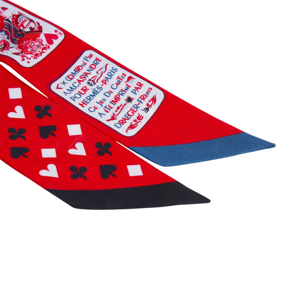 ランク A HERMÈS エルメス ツイリー JEU DE CARTES レッド