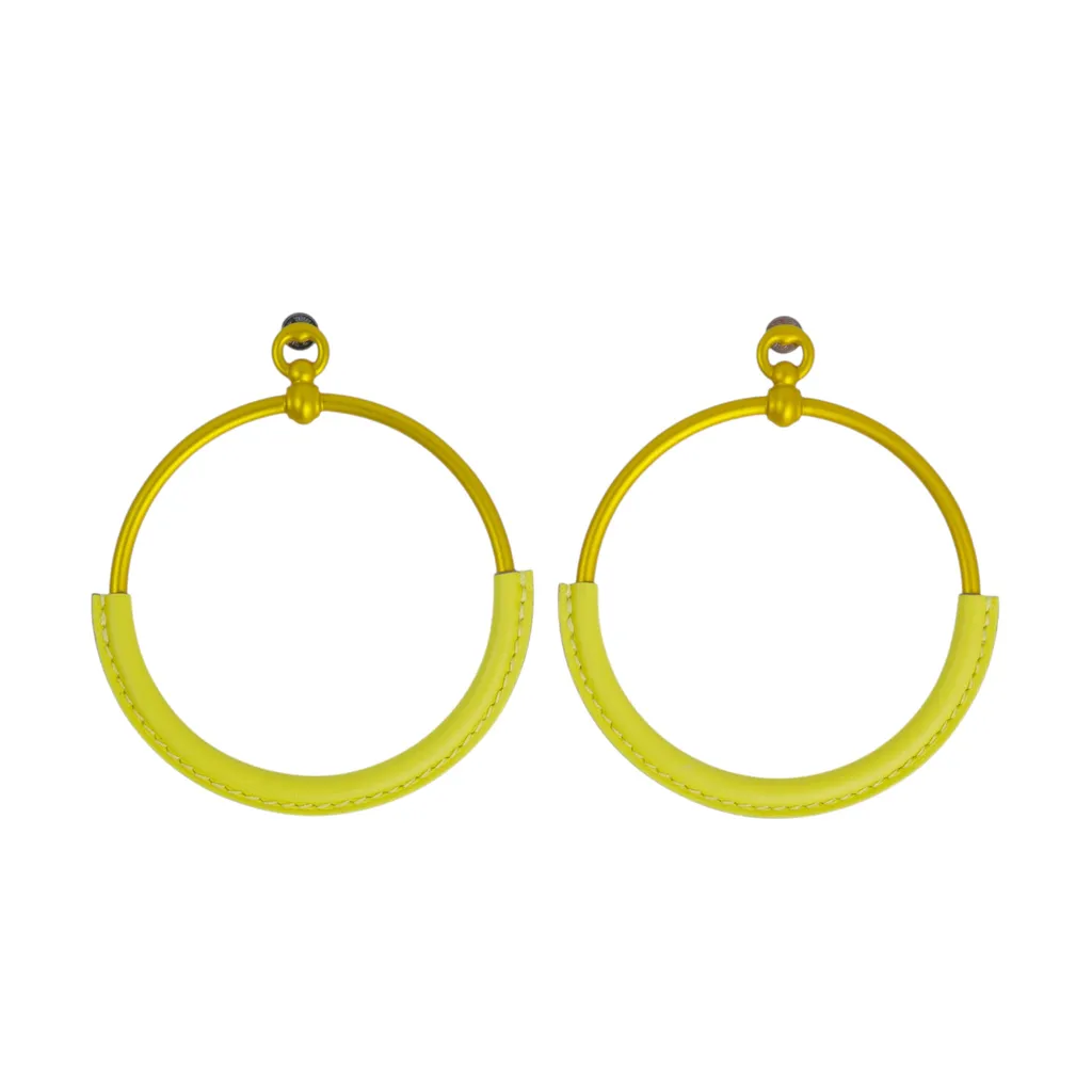Loop earrings PM 9R 柠檬黄 Lime