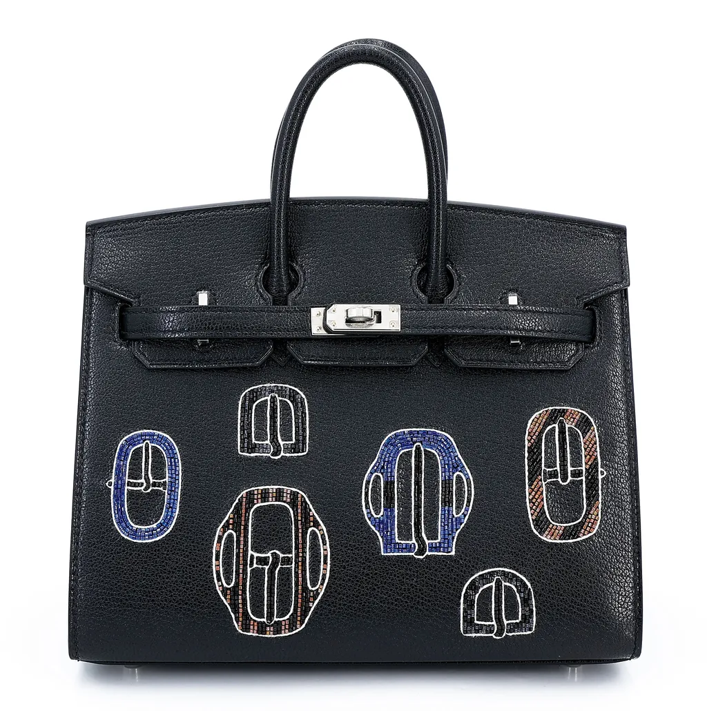 Birkin 20 Bouclerice Moderne Casaque Noir (89)