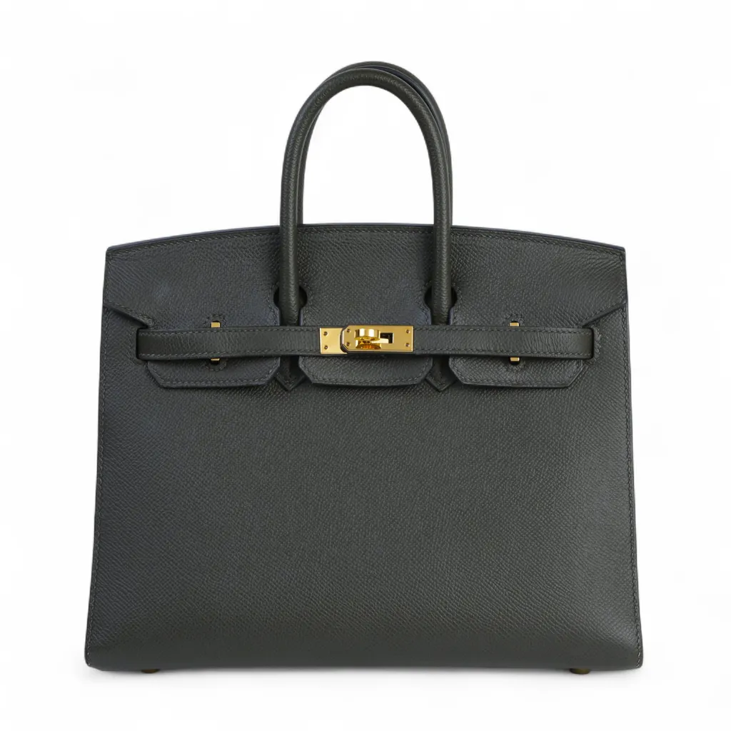 Birkin 25 外缝 C6 灰绿色 Vert De Gris
