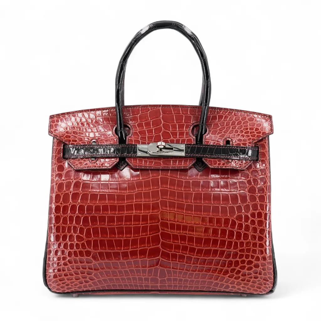 Birkin 30 89 黑色 Noir (Black) D5 天竺紅 Geranium