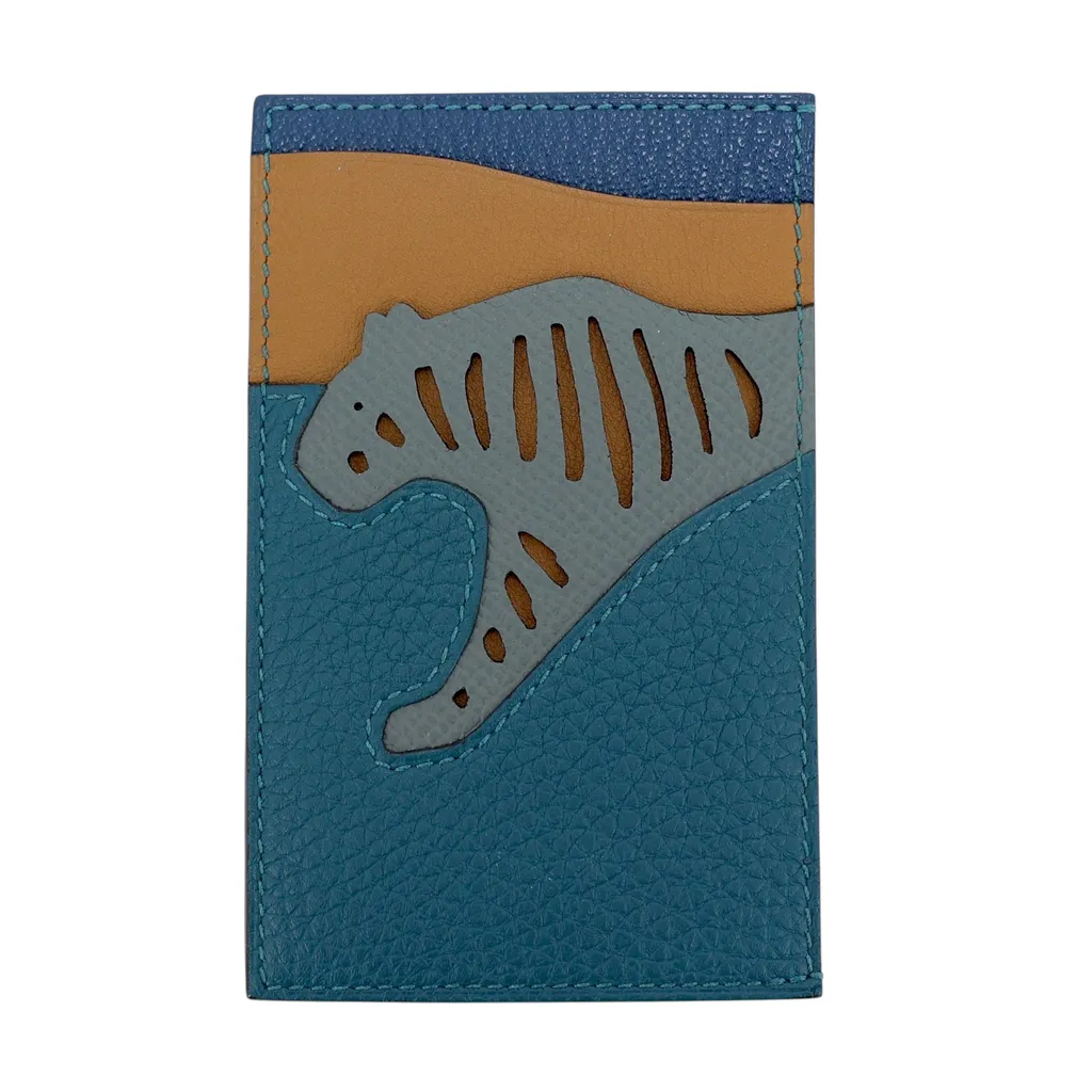 Rooroo 3CC card holder Kraft (2H) Vert Amande (63) Deep Blue (S4) Vert Bosphore (W0)