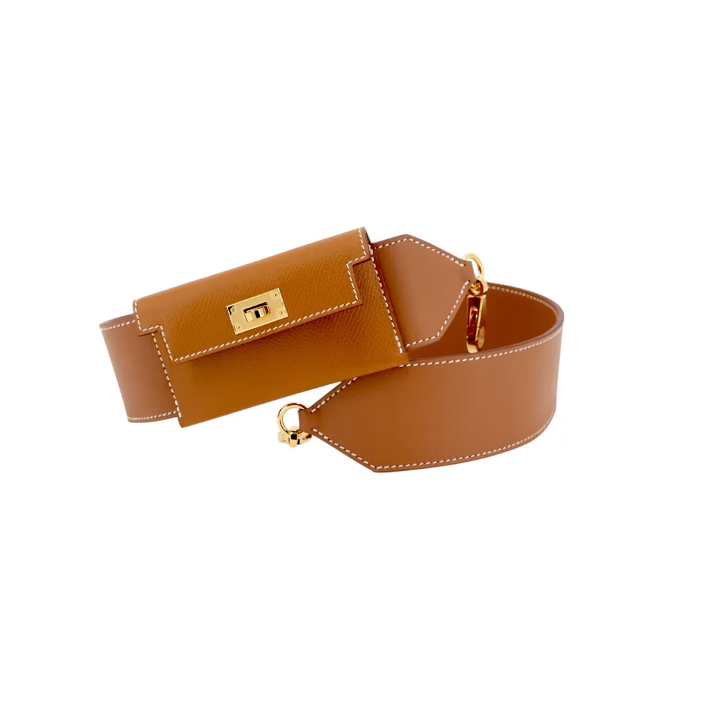 Kelly Pocket Bag Strap 77cm Gold (37)